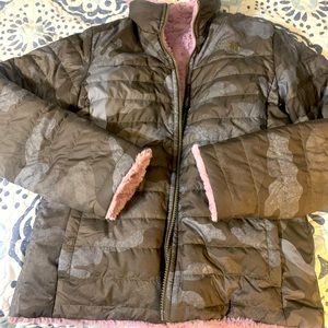 Girls Northface Reversible Zip Up Jacket
